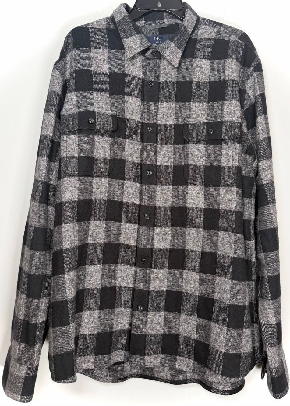 1901 buffalo plaid thick flannel shirt size 2xl